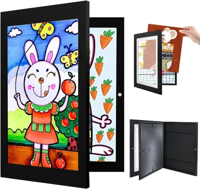 Produktbild von Kinder Kunst Bilderrahmen,Bilderrahmen Kinderzeichnungen,Befüllbar Bilderrahmen,Kinder Kunstrahmen Frontöffnung,Kunstrahmen Frontöffnung,Kunst Rahmen Kinder,Aufklappbar Kunstrahmen