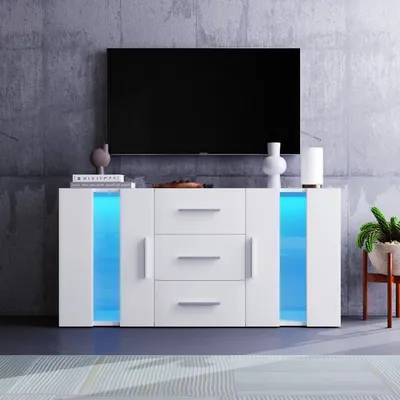 Produktbild von Odikalo Sideboard Kommode Anrichte Standschrank Lagerschrank TV-Schrank Lowboard 16 LED