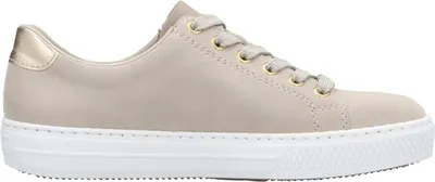 Produktbild von Rieker Damen Sneaker Leder MemoSoft Reißverschluss L59L1, Größe:39 EU, Farbe:Beige