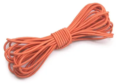 Produktbild von Gummiseil - Elastische Kordel 2,5 mm - Shock Cord für Kleidung und Nähen - Für Basteln und DIY - Länge 1,8 m - Farbe Orange607 Orange