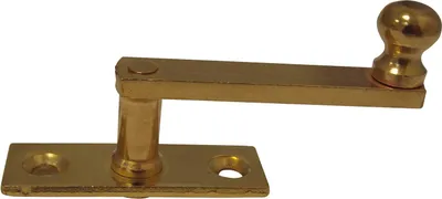 Produktbild von Fensterreiber auf eckiger Platte 17 mm für Kastenfenster, Messing poliert