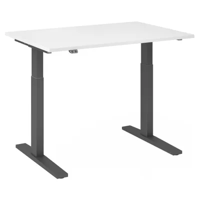 Produktbild von HAMMERBACHER Hammerbacher Schreibtisch 1.200 x 700-1.200 x 800 mm (B x H x T) Spanplatte weiß