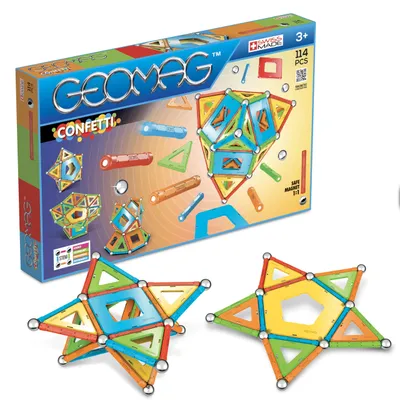 Image de Classic Confetti 114 pièces Kit de construction magnétique Jeu de construction magique et amusant