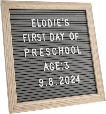 Produktbild von Letterboard doppelseitig mit 170 Buchstaben und Zahlen, 25,5x25,5cm, grauschwarz, Letter-Board, Memo-Board im Retro-Design