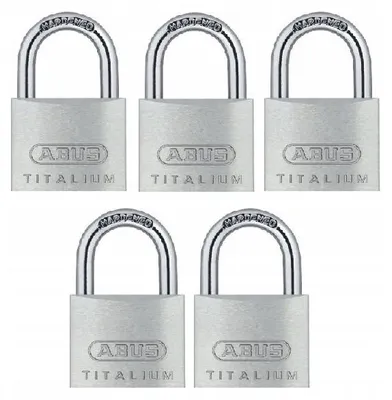 Produktbild von ABUS Titalium 64TI/20 5er Set Gleichschließend