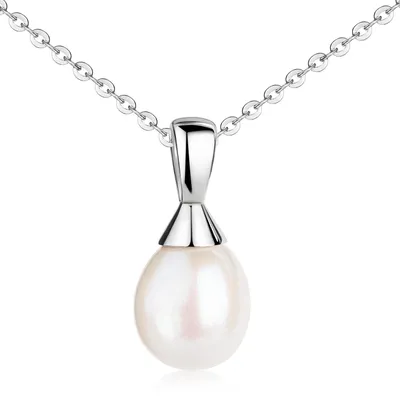 Produktbild von MATERIA by Matthias Wagner echte Perle Anhänger 925 Sterling Silber wahlweise mit Halskette KA-517