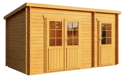 Produktbild von Alpholz Gartenhaus Maria 450x272cm aus Holz Impräg. Pinie 28mm Wandstärke
