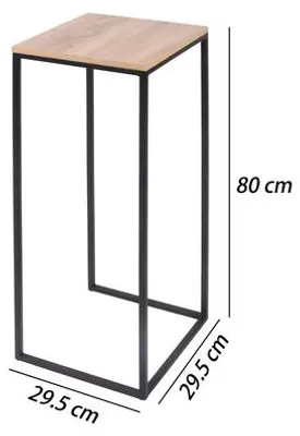 Produktbild von Pflanzständer Lafiora Holz 29,5 x 29,5 x 80 cm schwarz