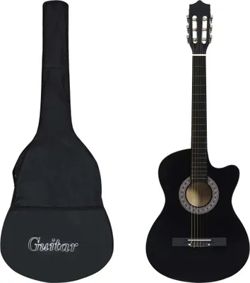 Immagine prodotto di The Living Store Set di 12 pezzi per chitarra acustica con 6 corde nero 38"