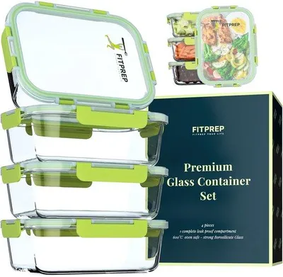 Produktbild von Luftdichte Behälter-Set 8-teilig 880ml Dauerhaft