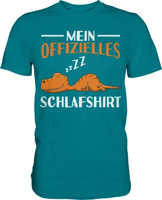 Produktbild von Offizielles Schlafshirt Nachthemd Schlafanzug Pyjama Dino Kinder T-Shirt Trex – Diva Blue / L