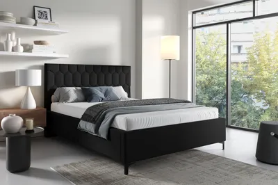Obrázek produktu pro Čalouněná postel 160x200 ODETA 7 - černá