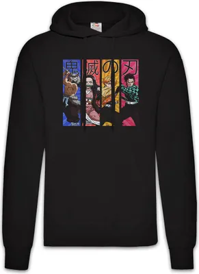 Produktbild von Urban Backwoods Nezuko Tanjiro , Herren Hoodie, Farbe: Schwarz, Größe: L