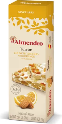 Zdjęcie produktu dla El Almendro Turron con Naranja mit kandierter Orangenschale 75g
