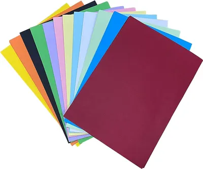 Produktbild von 60 Blatt Papier DIN A4 230 g/m² - Kreativer Fotokarton in 12 Farben - DIY Bastelpapier.