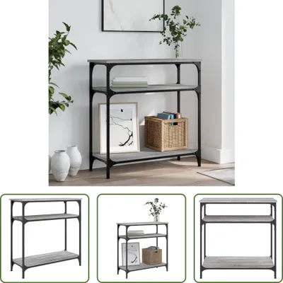 Produktbild von The Living Store Konsolentisch Grau Sonoma 75x29x75 cm Holzwerkstoff