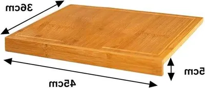 Image de Planche à découper en bambou avec bord antidérapant – facile à nettoyer (36 cm x 45 cm x 5 cm)