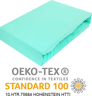 Produktbild von Spannbettlaken 80x160cm MINTGRÜN Jersey Spannbetttuch 100% BAUMWOLLE Bettlaken Laken