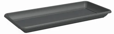Produktbild von Artevasi Venezia Rectangular Saucer, Untersetzer, Anthrazit, 174 mm, 374 mm, 33 mm