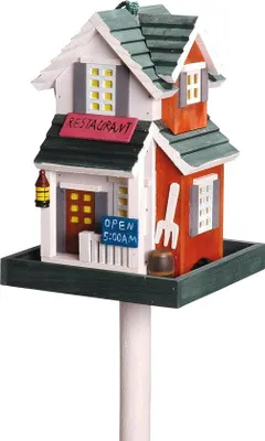 Produktbild von Vogelhaus auf Pfahl - Futterhaus auf Pfahl - Vogelhaus auf Fuß - Stehendes Vogelhaus - Ideal für Frühling