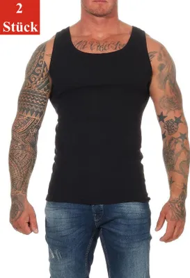 Immagine prodotto di 2 pezzi gilet da uomo biancheria intima da uomo in cotone; nero/XL