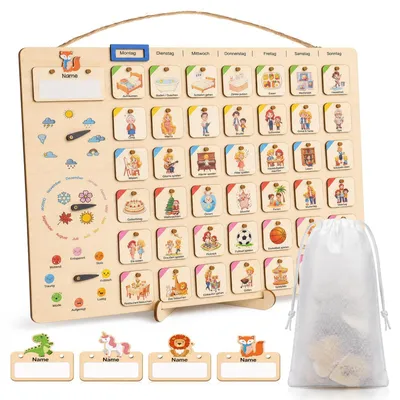 Image de Tableau de récompenses en bois de qualité pour enfants