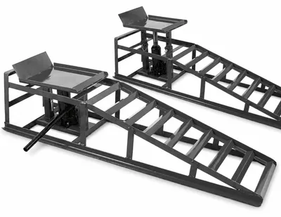 Produktbild von Bituxx 1 Paar Auffahrrampen inkl. Wagenheber Dunkelgrau MS-17871