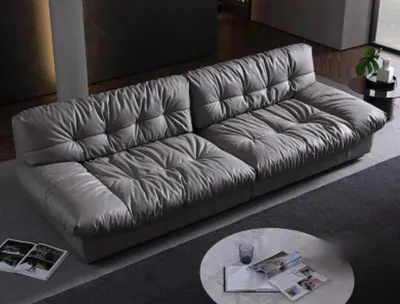 Produktbild von Big xxl Wohnzimmer Leder Modernes Design Sofa Couch Polsterung 4 Sitzer Textil