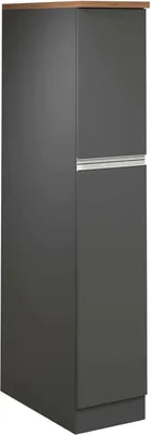 Produktbild von Küchen-Vorratsschrank Dcasiragh, Mehrzweckschrank, Aufbewahrungsschrank mit 2 Schubladen, 100 % Italy, 30 x 60 x 165 cm, Anthrazit und Eiche