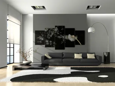 Produktbild von Akustikbild Natur 200x100 cm Bilder Akustikschaum Hochleistungsschallabsorber Schallschutz Leinwand 5 tlg Wandbild Raumakustik Schalldämmung 030210-15