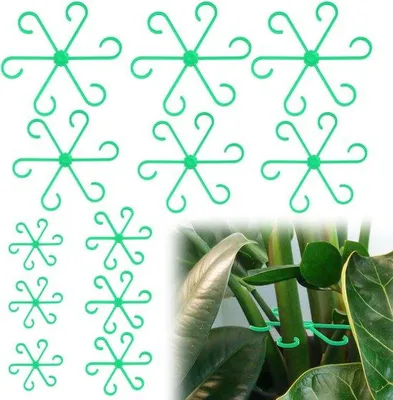 Image de Tuteurs pour plantes, lot de 12, vert
