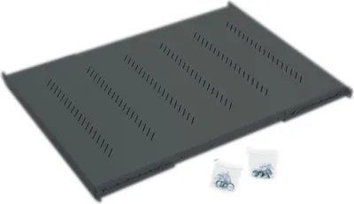 Image de Triton RAB-UP-550-H4 Tablette 19" pour charges lourdes perforée, 1U, 550mm, jusqu'à 150kg, Triton RAB-UP-550-H4, noir