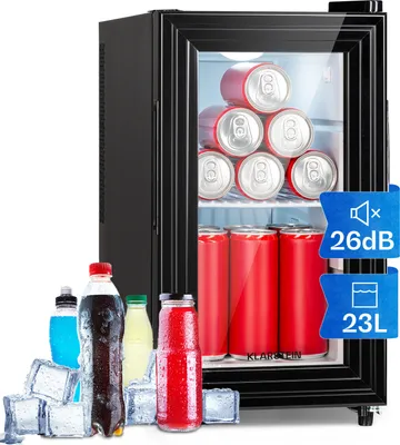 Produktbild von Klarstein Mini Kühlschrank für Zimmer, 23 Liter Mini-Kühlschrank für Getränke, Snacks & Kosmetik, Kleine Minibar, Kühlschrank Klein & Leise, Verstellbare Ablagen, Kleiner Skincare Kühlschrank