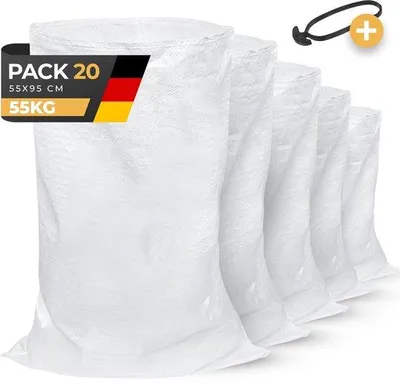 Obrázok produktu pre Polypropylénový vrece na piesok (20 ks), 55 x 95 cm, extra pevné (55 kg), na mieru
