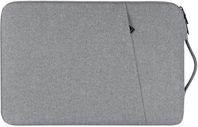Zdjęcie produktu dla Etui na laptopa 15.6 cala - Etui na laptopa - Pokrowiec ochronny - Torba do przechowywania laptopa - Torba do przechowywania - Odporna na wstrząsy - Odporna na zarysowania - Wodoodporna - Szara