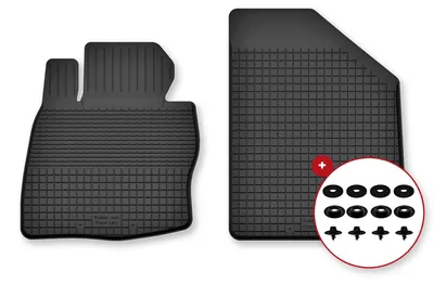 Produktbild von Gummi-Fußmatten Vorne für Honda Civic VIII 2006-2012 (Schrägheck) – 2-tlg, Schwarz, Semi-Universal, angepasst – Wielganizator Semi-Universal