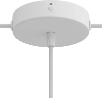 Immagine prodotto di Creative-Cables Kit rosone cilindrico in Metallo a 1 Foro Centrale e 2 Fori Laterali - Conico, Bianco Opaco