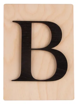 Image de Rayher Hobby, lettre B, noir, 10,5 x 14,8 cm, bois