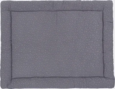 Produktbild von KraftKids Krabbeldecke Musselin goldene Punkte auf Grau 130 cm x 130 cm