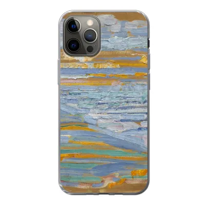 Produktbild von MuchoWow® Handyhülle Schutzhülle Hülle für iPhone 13 Pro Blick auf den Strand und die Seebrücke von den Dünen aus - Piet Mondrian Silikon Softcase Handy Hülle - Handy-Tasche