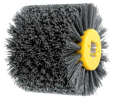 Image de Brosse abrasive pour bois, grain 320, en nylon, pour meuleuse d'angle et perceuse, pour l'ébavurage