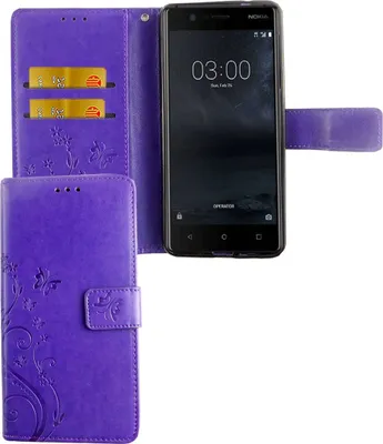 Productafbeelding van Hoesje voor Nokia 3.1 / Nokia 3 (2018), tas, beschermhoes, etui, paars
