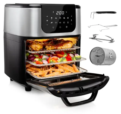 Zdjęcie produktu dla Princess 182075, Frytkownica na gorące powietrze, 11 l, 0,75 kg, 30 °C, 200 °C, 7 os.