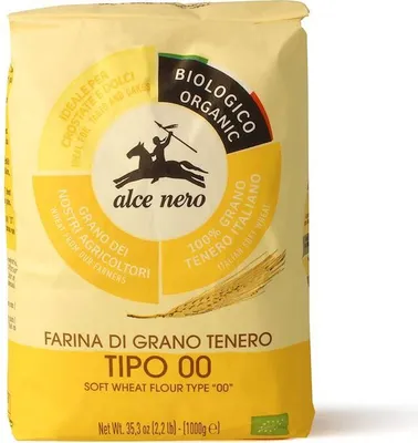 Obrázok produktu pre PŠENIČNÁ MÚKA TYP "00" NA SLADKÉ PEČENIE1 kg - ALCE NERO