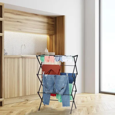 Produktbild von Famanu Trockenständer Verstellbar - Schwarz, Platzsparend