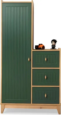 Immagine prodotto di Elegante armadio verde in legno per la camera dei bambini novità