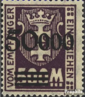 Produktbild von Briefmarken Danzig 1923 Mi P28I postfrisch Portomarke