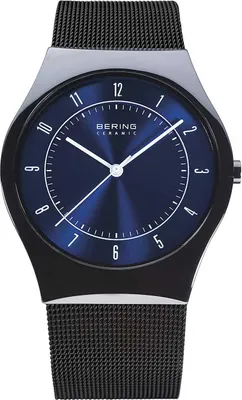 Produktbild von BERING Ceramic Herrenuhr schwarz/blau 32039-440