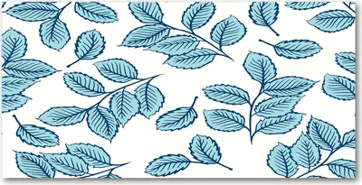 Produktbild von Tulup Glas-Bild -140x70- Wandkunst Dekorative Wand für Küche & Wohnzimmer - Blumen & Pflanzen - Blätter - Blau