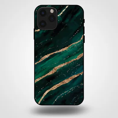 Produktbild von Smartphonica Handyhülle für iPhone 11 Pro mit Marmordruck - TPU-Hülle mit Marmor-Design - Grün Gold